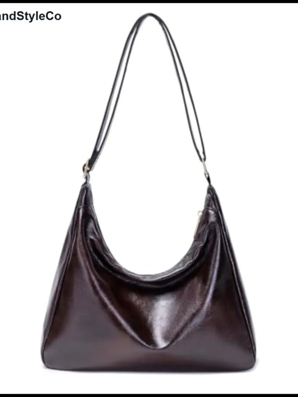 Vegan Leather Large Hobo Shoulder Bag Slouchy Tote Crossbody